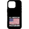 Historian Apparel for Men Women Work Bos Custodia per iPhone 16 Pro Storia Distressed 4 4 luglio All American Flag USA