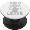 Alien Extraterrestrial Sci-Fi UFO Space Voglio Lasciare Alien UFO Spazio Strano Extraterrestre PopSockets PopGrip Adesivo
