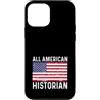 Historian Apparel for Men Women Work Bos Custodia per iPhone 12 mini Storia Distressed 4 4 luglio All American Flag USA