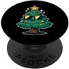christmas tree sunglasses lights star fu Albero di Natale fresco con occhiali da sole PopSockets PopGrip Adesivo