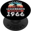 Ciclista 1966, 60° compleanno Regali per Leggendario ciclista nato 1966 60 compleanno regali ciclismo PopSockets PopGrip Adesivo