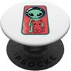 Alien Extraterrestrial Sci-Fi UFO Space Alien Head Cat Amante Strano Extraterrestre UFO Spazio PopSockets PopGrip Adesivo