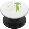 Alien Extraterrestrial Sci-Fi UFO Space Troppo carino per questo pianeta, segno di pace alieno, spazio per bambini e ragazzi PopSockets PopGrip Adesivo