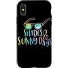 Sunbeam Lettering Co. Custodia per iPhone X/XS Tipografia vacanze estive pastello sfumature