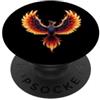 Phoenix Rising From the Ashes Solo Phoenix Flaming Wing Spread PopSockets PopGrip Adesivo