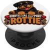 Cute Funny Stuffed Animal Stuffie Stuffy Supporto emotivo Rottweiler Rottie Ragazzi Ragazze Compleanno Bday PopSockets PopGrip Adesivo