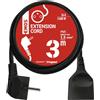 EMOS Prolunga da 3 m, 1 presa, 250 V, PVC, per interni, nero
