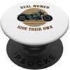 Motorcycle Bike Riders Gifts Le donne vere cavalcano i propri motociclisti che guidano le donne PopSockets PopGrip Adesivo