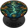 Minnesota Headwaters Angler Designs Mississippi Fiume Topografia Mappa Paddlefish Art PopSockets PopGrip Adesivo