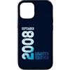Birth Since September 2008 Retro Vintage Custodia per iPhone 12/12 Pro Settembre 2008 Anno 2008 Retro 2008 Vintage Edizione Limitata