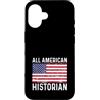 Historian Apparel for Men Women Work Bos Custodia per iPhone 16 Storia Distressed 4 4 luglio All American Flag USA