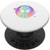 Alien Extraterrestrial Sci-Fi UFO Space Carino Alien Testa Segno Pace Universo UFO Extraterrestre PopSockets PopGrip Adesivo