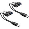 Eanetf Cavo splitter USB 3.0 femmina a maschio (confezione da 2), USB 3.0 femmina a doppio USB maschio 1 a 2 sincronizzazione dati convertitore di ricarica cavo di prolunga per PC/auto/laptop/disco U/scheda