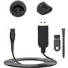 Vmoomax Caricabatterie USB da 15 V compatibile con Philips HQ8505, 1 cavo di ricarica di ricambio per Norelco Oneblade Series 3000 5000 7000 9000 QP6510 QP6620 MG5750 MG7790