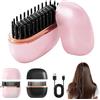 BSOON Mini spazzola lisciante senza fili, riscaldamento rapido, spazzola lisciante portatile con 3 livelli di temperatura, per tutti i tipi di capelli (rosa)