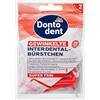 Dontodent Spazzole interdentali angolate ISO 2/2,5 mm, 28 spazzole interdentali rosse - MIt impugnatura ergonomica e maneggevolezza sicura