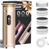 Arofaue Rimozione calli elettrico con pedicure set per la cura dei piedi elettrico a 2 velocità per calli calli 60 nastri abrasivi 10 dischi lucidanti in confezione regalo (oro)