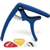 TIGER GACAPO9-BL Capotasto a Grilletto con Sgancio Rapido per Chitarre Acustiche, Elettriche, Bassi - Colore Blu