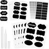BAMTTOO Chalkboard Label Stickers Waterproof Blackboard Labels with 2 Erasable Chalk Marker for Jars Pantry Containers Glass Bottles Kitchen Food Spice Storage Bins Stickers (236pcs Labels+2pcs Pens)