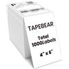 TAPEBEAR Etichette Termiche a Ventaglio TAPEBEAR 10x15cm 1000 Etichette | Impermeabili, Antigraffio, Senza BPA, per Spedizioni, Piccole Imprese