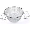 Torchlit Cestino rotondo in acciaio inox per friggitrice con manico sicuro, cestino in rete color argento, cestino antiaderente drenante per olio, per cucina domestica e friggere i grassi (26 cm)