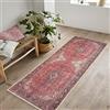 artyrugs Tappeto Lavabile in Lavatrice, 80x150cm, 75% Cotone Riciclato, Pelo Corto, Fondo Antiscivolo, Tappeti per Soggiorno, Camera da Letto, Cucina, Corridoio, Ufficio, Rosso Cremisi