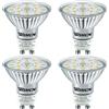 WSMCN GU10 4.9W Lampadine LED, Luce bianco neutro 4000K può sostituire la lampadina alogena PAR16 da 110W, AC230V 830lm, 120° Angolo del Fascio, Illuminazione Lunga durata lampada faretti LED, 4 pezzi