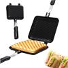 fkngcp Tostato sandwich produttore tostato tostapane da campeggio tostapane rapido da per panino a doppia faccia con manico antcamico non slitta