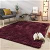 TT Home Tappeto Salotto Pelo Lungo Shaggy Morbido Soffice Design Moderno Monocolore, Colore:Viola, Dimensione:80x150 cm