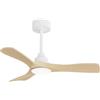 Sulion Ventilatore da soffitto con luce LED Carla S, motore DC, <13 m², diametro 91 cm, IP44 (legno chiaro)