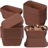 Puedno 50 mini pirottini rettangolari per cupcake, in carta oleata, per cuocere pane e muffin