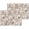 Schöner Wohnen Kollektion Zerbino per interni, set da 2 pezzi, 50 x 70 cm, motivo: fiori, crema, antiscivolo, robusto, per porta di casa, lavabile a 30 °C