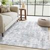 PureCozy Tappeto Salotto 120x170cm Grigio Blu Moderno | Lavabile, Antiscivolo, Astratto, Naturale, Grande, Cameretta, Scendiletto, Camera da Letto, Ufficio, Pelo Corto