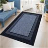 Biscpro Zerbino 90 x 150 cm, tappetino per porta d'ingresso e retro in gomma antiscivolo, assorbente, zerbino per ingresso e porta d'ingresso, a basso profilo, lavabile in lavatrice, colore blu