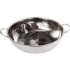 Ioensy Hotpot Pentola a Tre Scomparti Acciaio Inossidabile Divider Shabu Shabu Cucina Cottura Zuppa Adatta per Casa Party Ristorante Campeggio Famiglia, 36 Cm