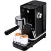 WMF Lumero - Macchina per caffè espresso, 1350 Watt, 3 inserti, per 1-2 tazze di caffè espresso, anche per cialde, 15 bar, superficie di appoggio, ugello per schiumalatte, nero