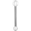 Generic Mini frullatore per salse, strumento giapponese per mescolare pastelle con frusta dimensionata, struttura in metallo di alta qualità, pestello professionale per cocktail, 27 g, cucina leggera, argento