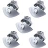MTSmart Serrature per camper, chiusura a bottone automatico, per camper, caravan, yacht, barca, marine, mezzaluna, camper, in lega di zinco, 5 pezzi (5, PC)