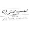 Finest Folia Targa Matrimonio Personalizzata per Auto, Adesivo con Nomi e Data degli Sposi - Coppia di Sposi, Decorazione Auto Matrimoniale, Targa per Nozze(13 Just married cuori, Inserti in plastica)