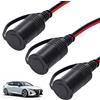 FinalCool 3 Pezzi Femmina Presa Accendisigari per Auto con Cavo 30cm, 12-24 V Caricabatteria da Auto, Cavo di Prolunga per Accendisigari, Cigarette Lighter Socket, Sigaro Spina Adattatore