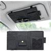 bohayuam Organizzatore per Aletta Parasole Auto, Multifunzionale Portaocchiali Auto, organizador para la visera del coche, Ideale per Riporre Foto, Carte, Patente, Penne e Occhiali