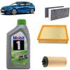OP Kit tagliando 3 filtri + 5L olio Mobil 0W30 per BMW Serie 1 F40 116i 118i 120i B38 2019+