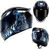 RYDZCLH Casco Moto Integrale Adulto con Visiera Scura per Uomo Donna Casco Bici da Strada ciclomotore Casco Scooter Cruiser Approvato DOT/ECE