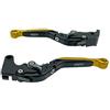 TSS Handel Alpha Technik - Set leva del freno + leva frizione EVO nero/oro compatibile con Honda CBR1000RR Fireblade SC59 anno di costruzione 2008-2016
