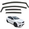 AirFlux Set di 4 deflettori d'aria compatibili con i modelli SEAT IBIZA 5 porte Hatchback MK5 2018 2019 2020 2021 2022 2023 2024.