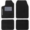 Auto Accessori Lupex Set Tappetini Auto Universali 4 Pezzi in Moquette Nera con Battitacco in Plastica, con Nome auto Ricamato, Antiscivolo, Anteriori e Posteriori (Adattabili per Fiesta)