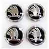 zinhsq Coprimozzo con logo per auto, impermeabile, antipolvere, antiruggine, compatibile con Skoda Fabia, Octavia, Superb, Yeti, 4 x 56 mm