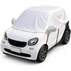 UtaUla Copriauto per Smart Fortwo 2006-2025, con protezione traspirante contro pioggia, sole, neve, robusta copertura per auto, colore nero, per una protezione esterna affidabile
