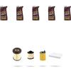 HOFFCAR Kit tagliando 4 FILTRI e 5L OLIO M compatibile con Ford C-Max II 1.5 tdci 77kw dal 2015