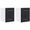 SYDE Pannello lavastoviglie nero in legno di ingegneria, 2 pezzi | Design minimalista, resistente all'usura, uso interno, pulizia con panno umido